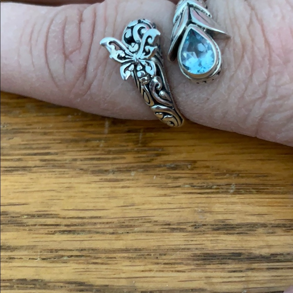 Silver ring 925 with butterfly